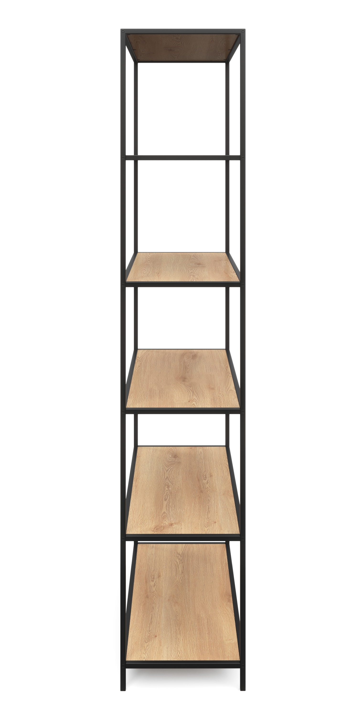 Bücherregal SEAFORD 77 x 185 cm braun/schwarz