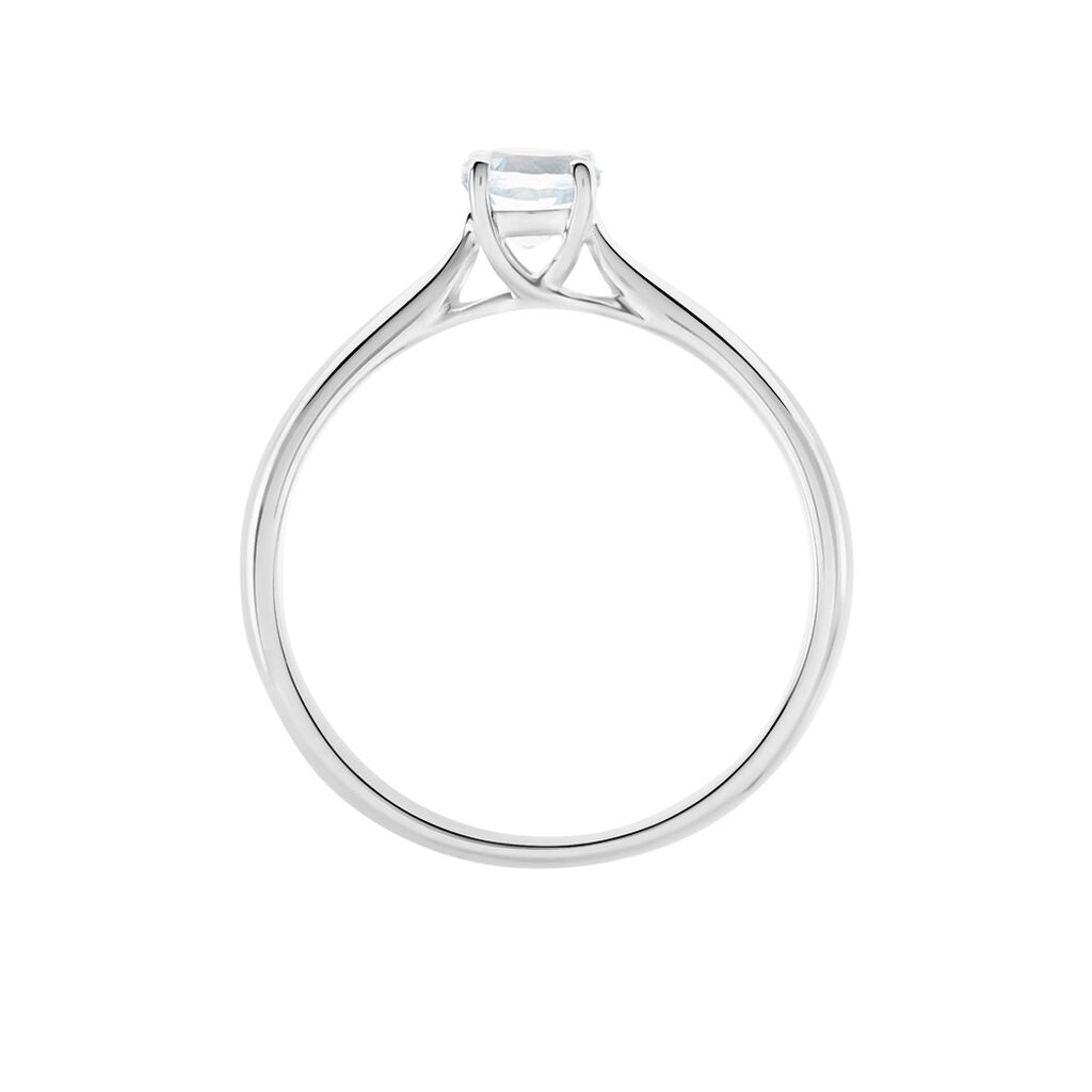 Bague Solitaire Fiona Or Blanc Topaze