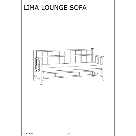 Lima loungesofa - bambus