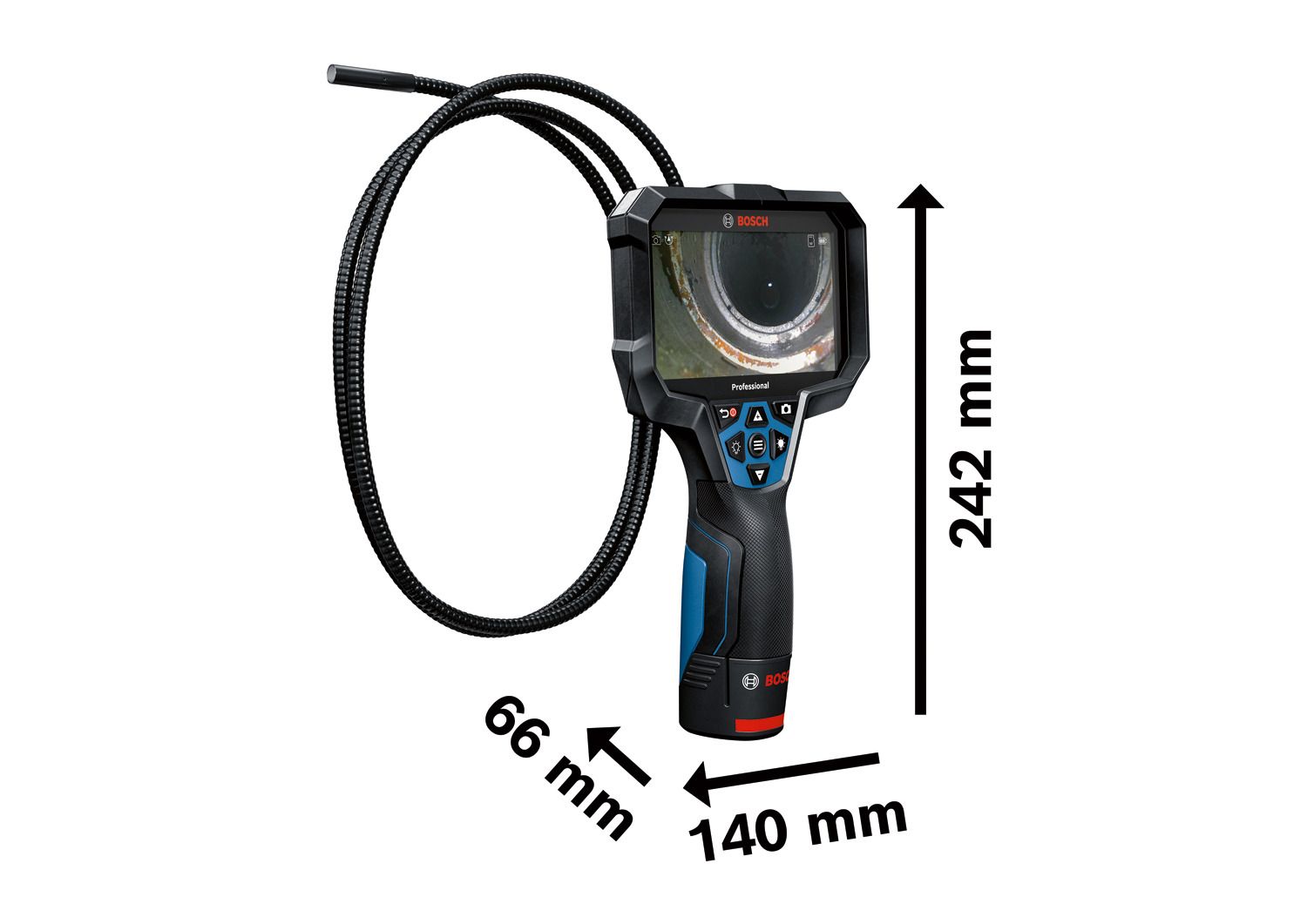 Bosch Professional GIC 12V-5-27 C Accu inspectiecamera 12V Basic Body in L-Boxx - 0601241402