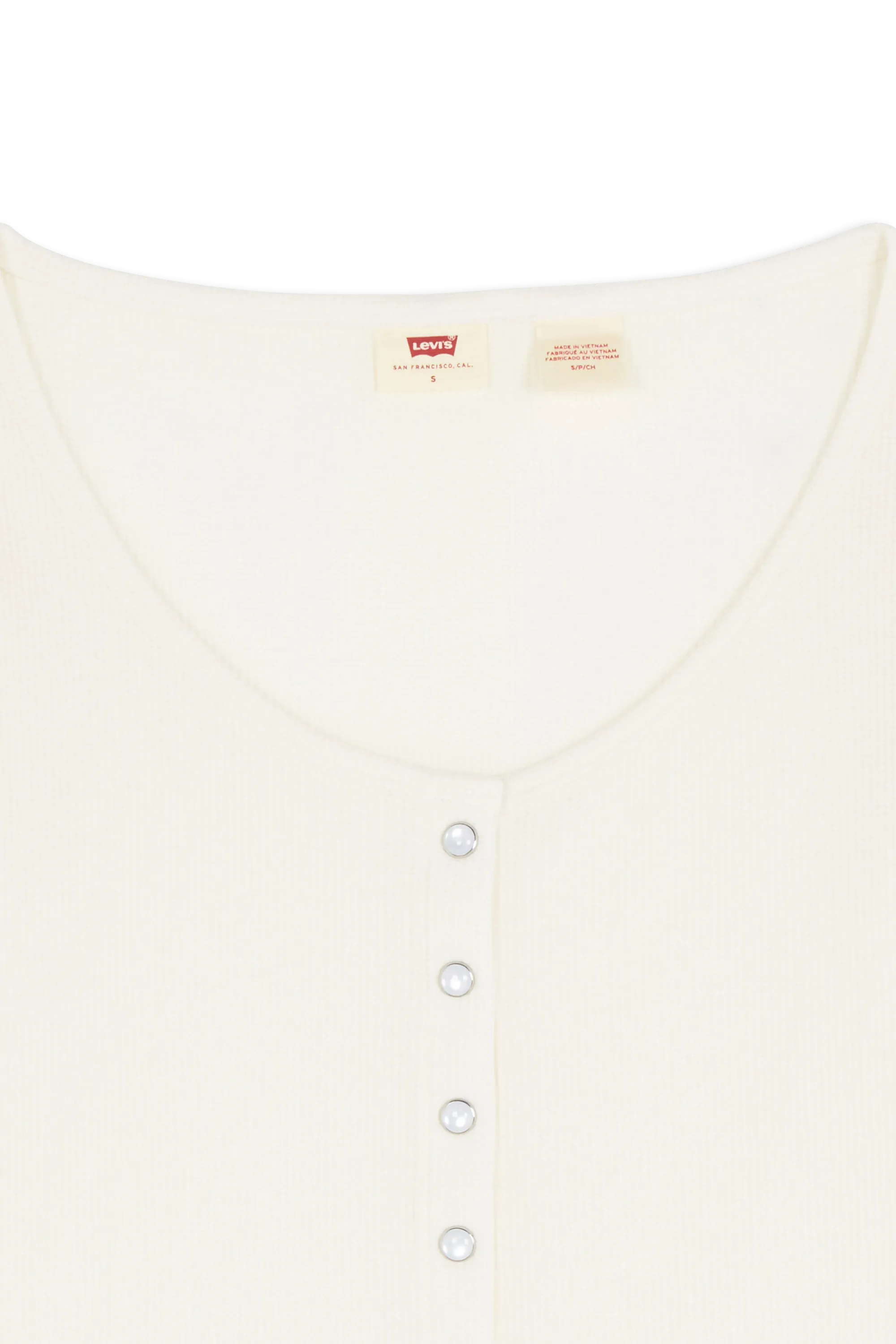 LEVI'S Top DRY GOODS WAFFLE TOP Blanc