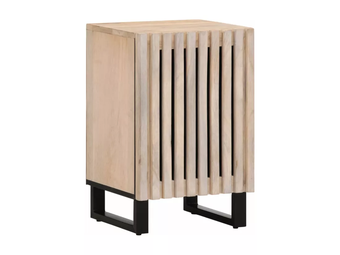 Armoire de salle de bain 38x34x58 cm bois massif de manguier