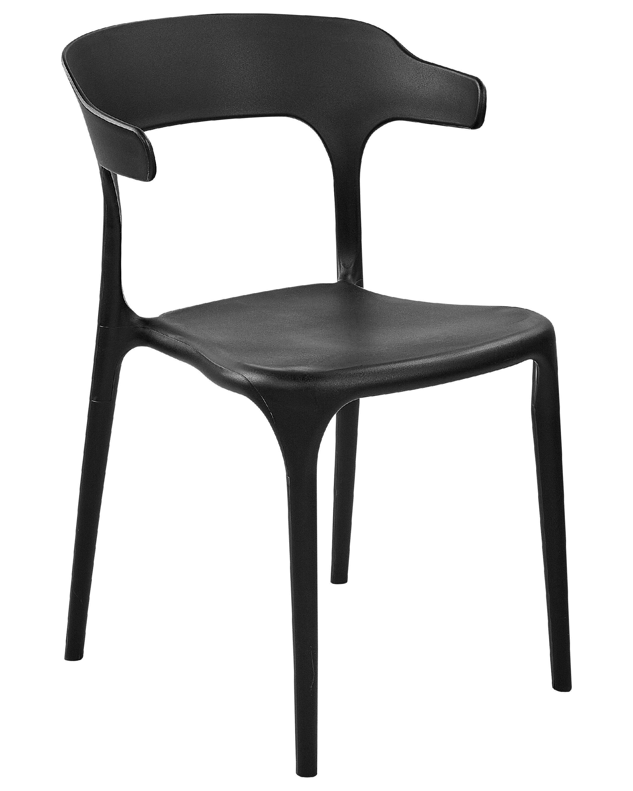 Set van 8 eetkamerstoelen GUBBIO Zwart