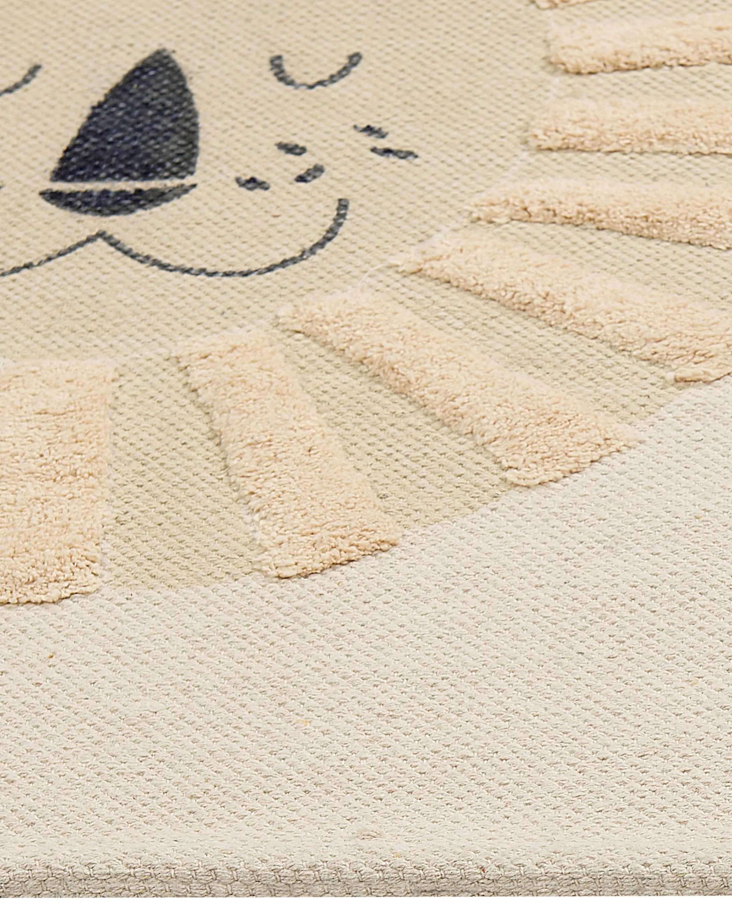 Kindervloerkleed BALARI Beige 80 x 150 cm Katoen