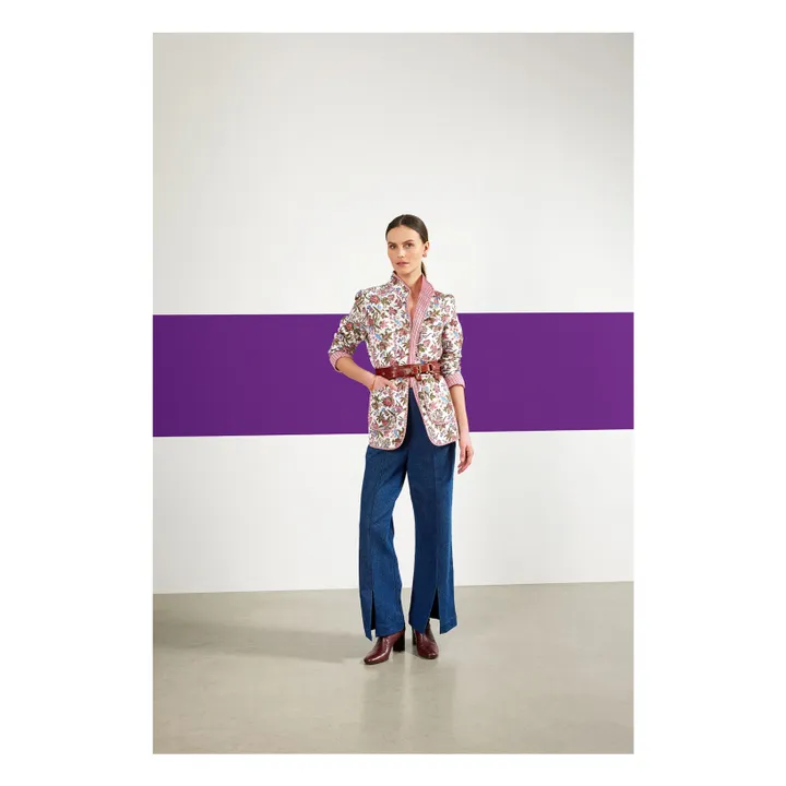 Maria de la Orden Veste Matilda Fleurs | Blanc