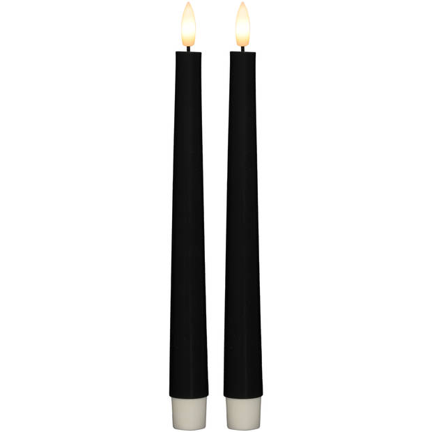Blokker LED Dinerkaars Taper - 2 stuks - Zwart