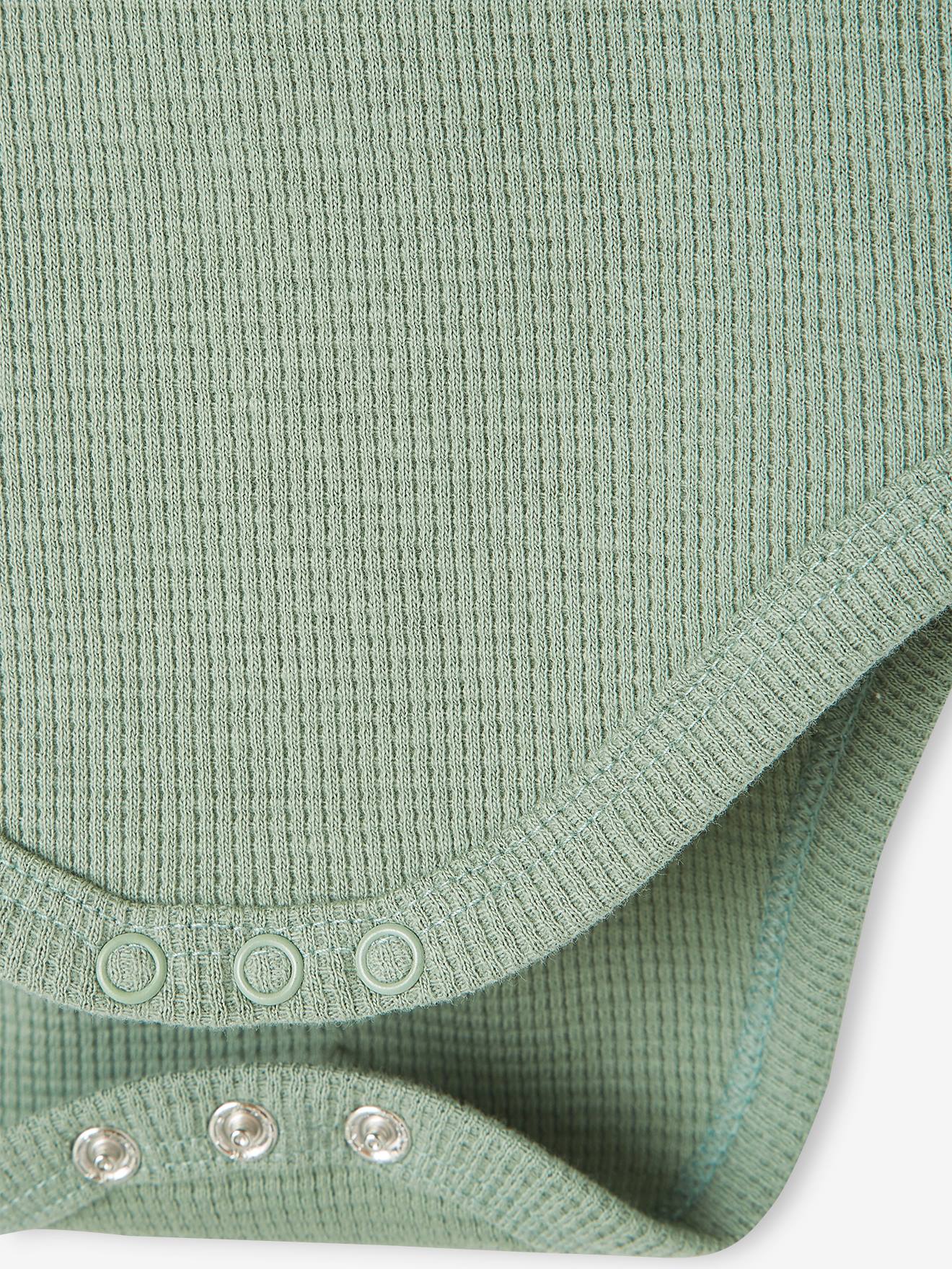 Conjunto com 2 bodies de manga comprida com estampa favo de mel para bebê, azul escuro