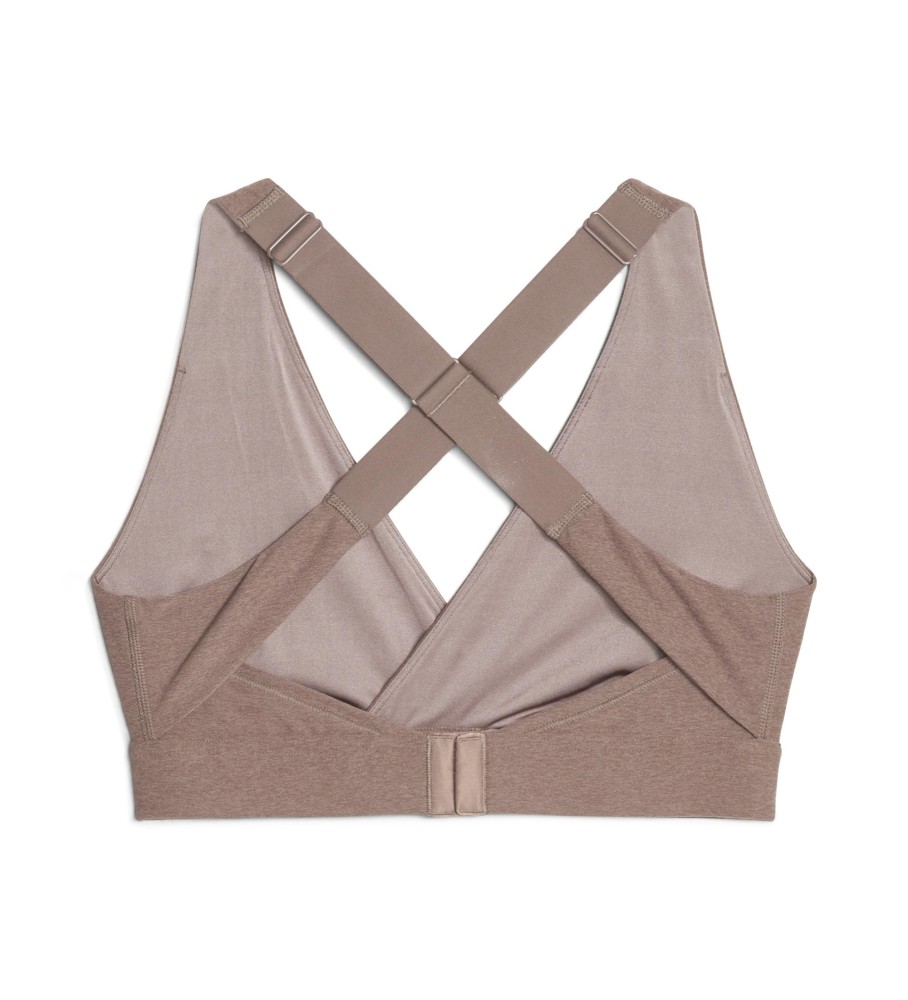 Sutiã de treino Puma Yogini Mid Impact Crossover castanho
