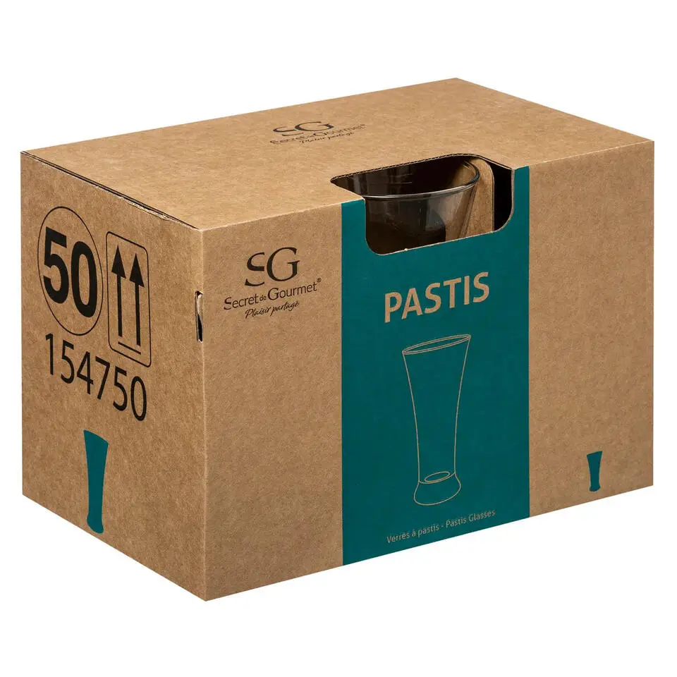 Secret de Gourmet drinkglazen - transparant glas - 6x - 180 ml