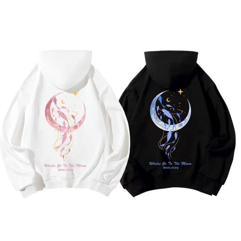 Wewewow - Matching hoodie met maanprint voor koppels