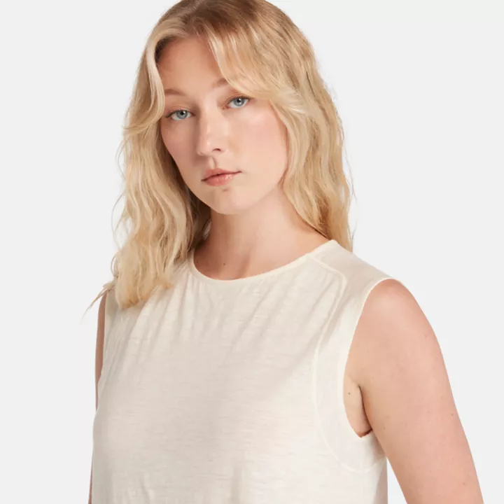 Haut sans manches Timberland x Icebreaker en laine mérinos pour femme en blanc