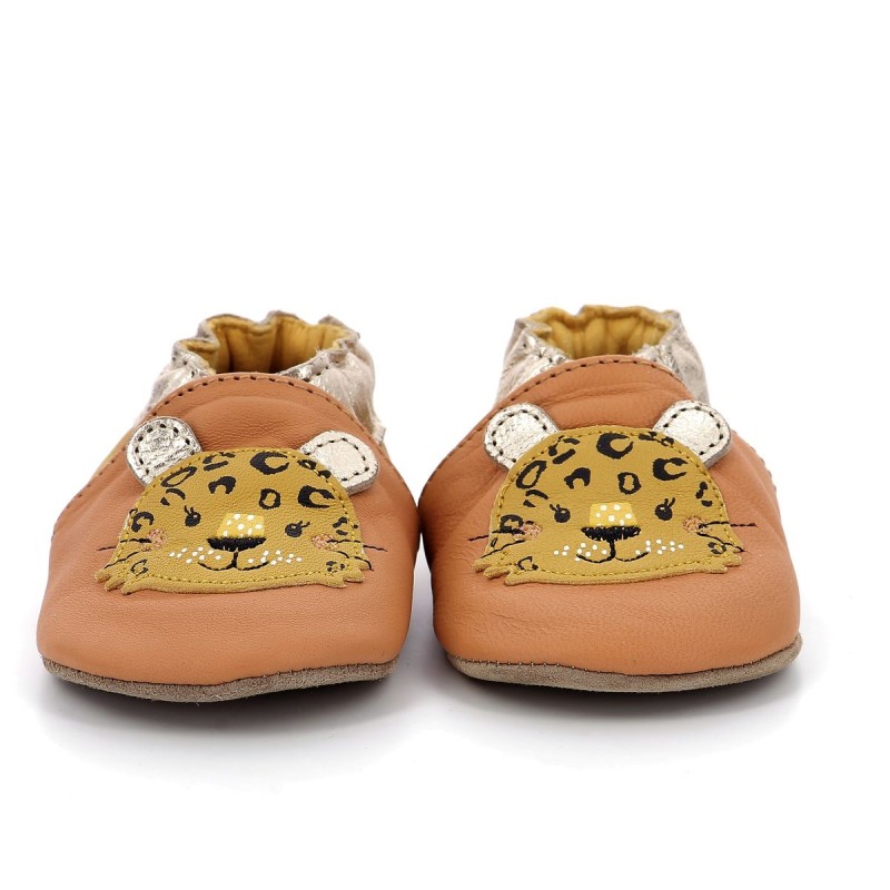 Robeez Robeez Chaussons Leopardo Camel