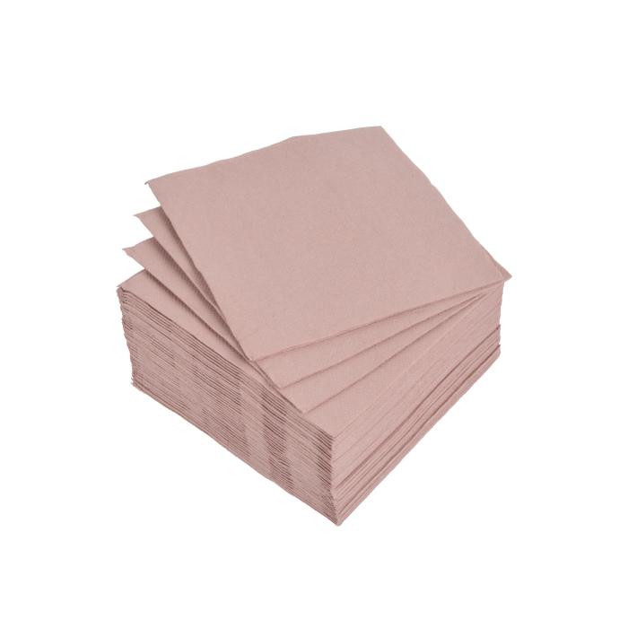 SET 40 SERVIETTES MICRO BLUSH 25X25CM