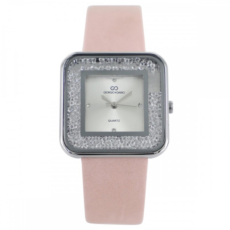 Montre Femme GIORGIO bracelet Cuir Rose