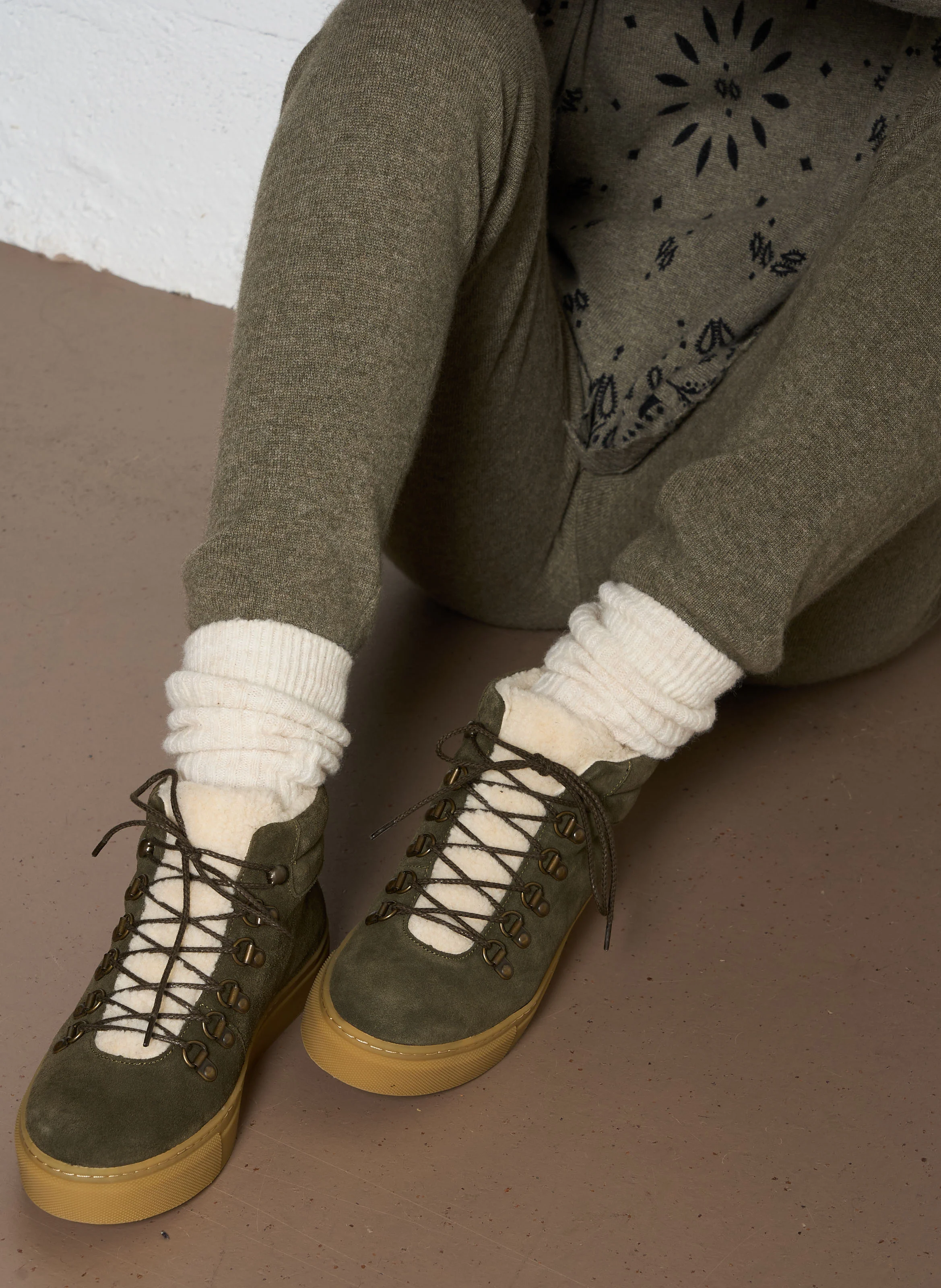 LAYLA - Baskets montantes en cuir | Multicolore