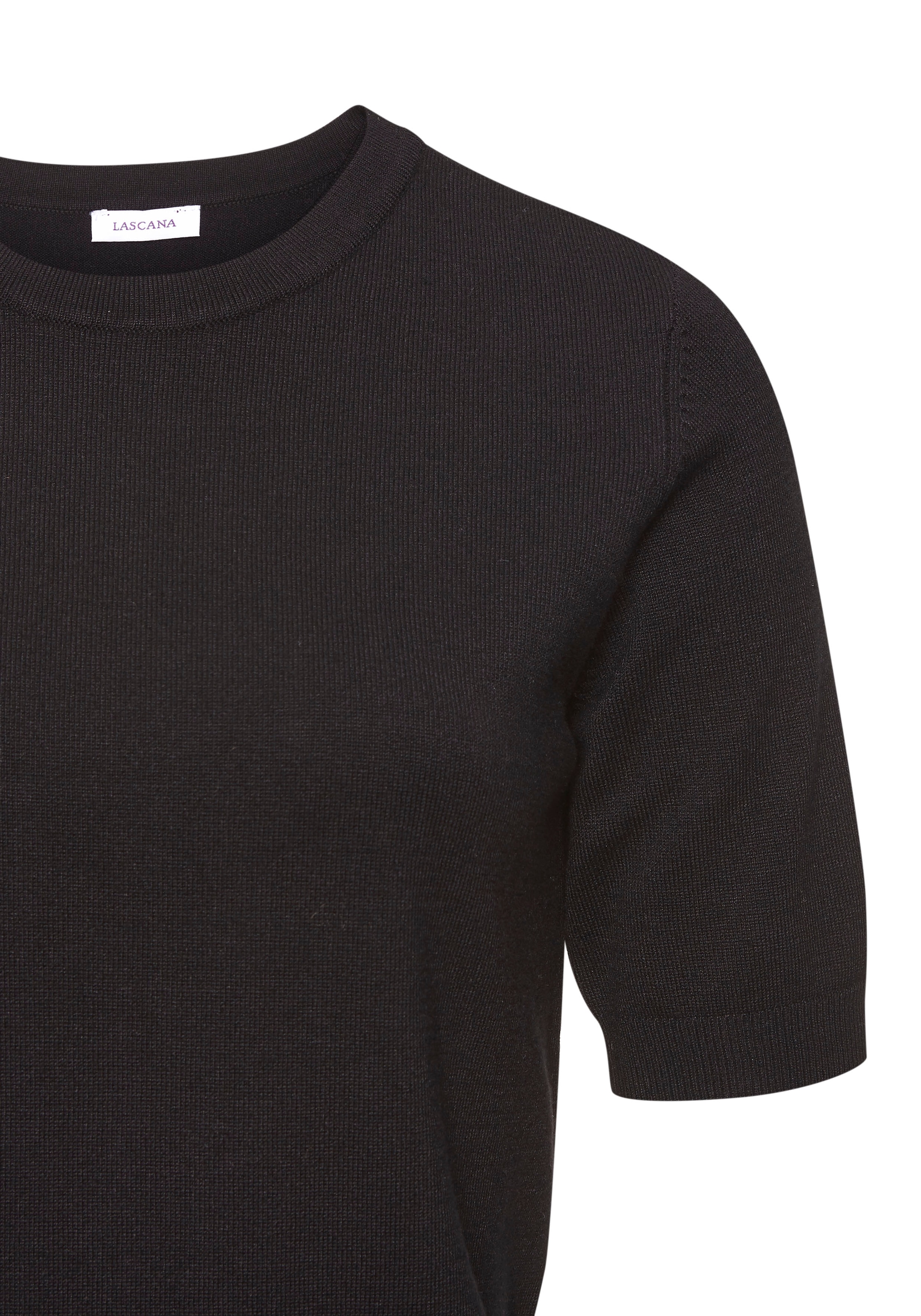 LASCANA Kurzarmpullover , in Feinstrick-Qualität, T-Shirt Pullover, basic