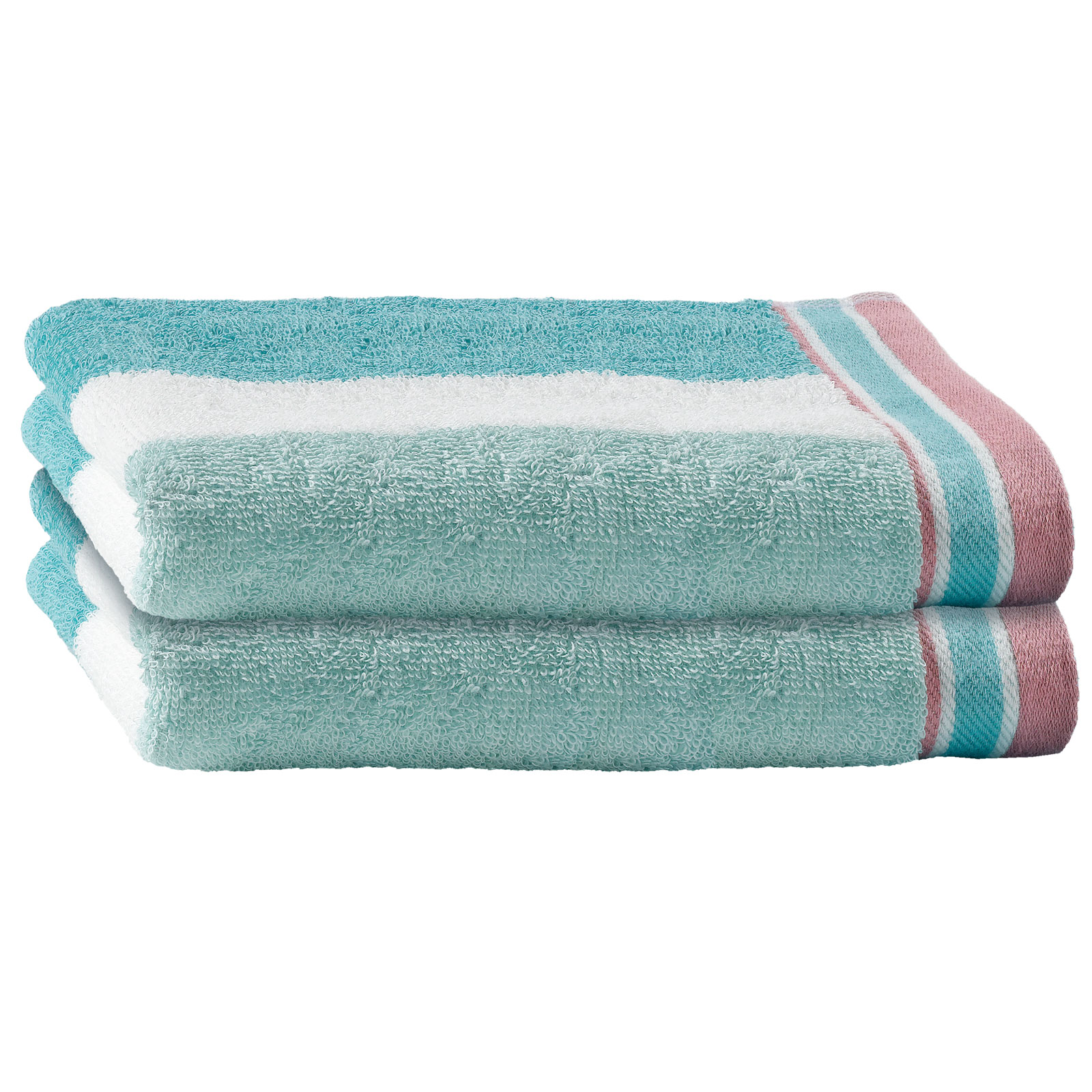 2er-Set Handtuch - aqua - 50x100 cm