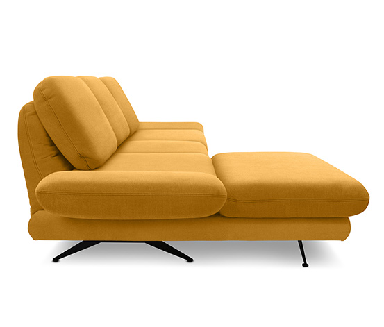 DOMO collection Ecksofa »Saletto« mit Drehsitz, rechts, Kurkuma