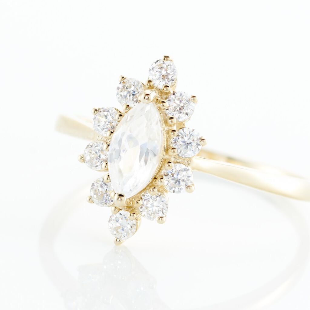 Bague Or Jaune Vladimira Oxyde De Zirconium