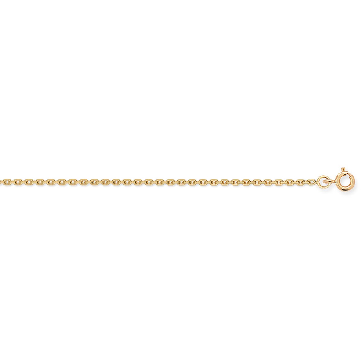 Chaine Brillaxis maille forçat or jaune 55 cm