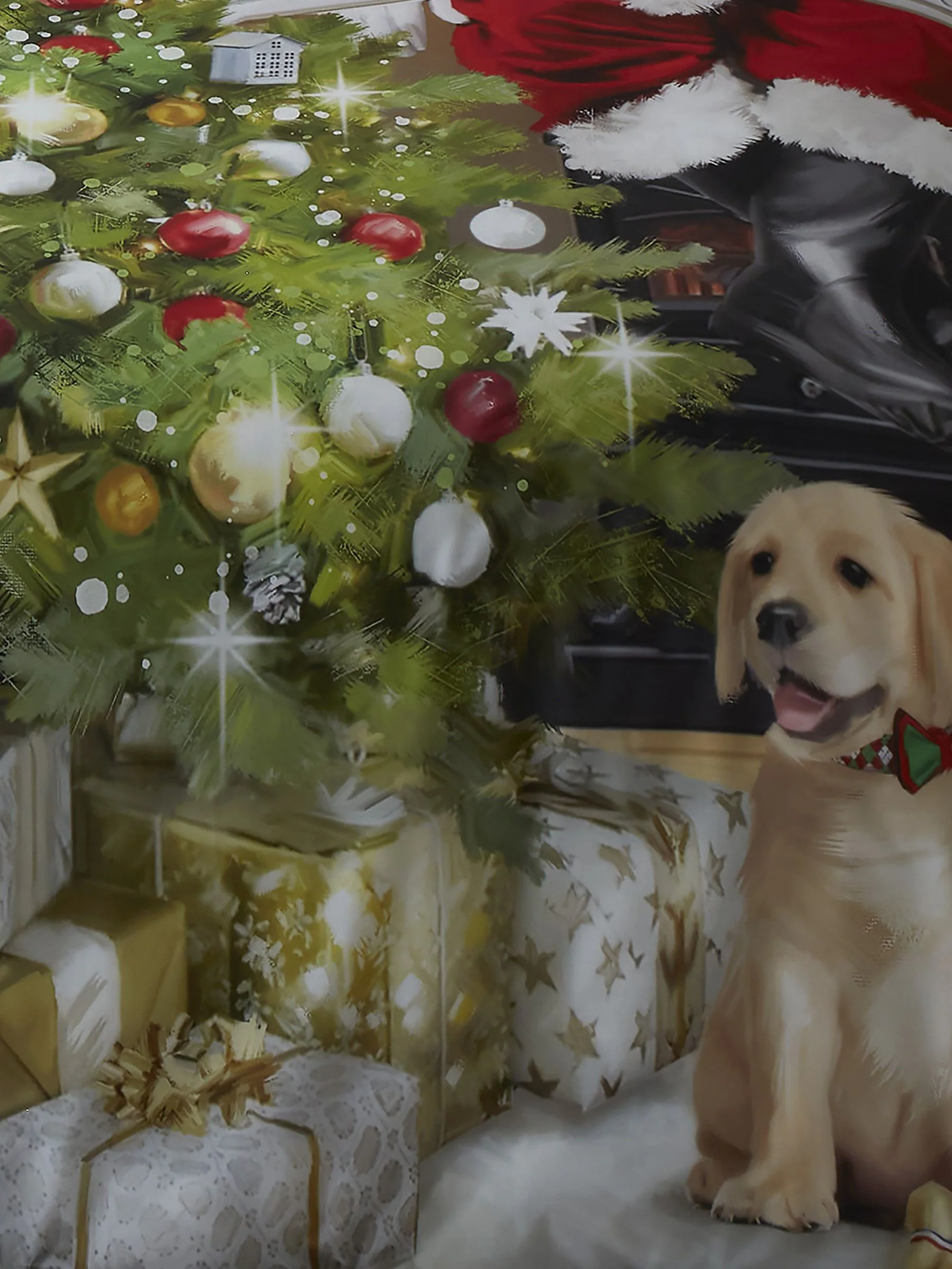 Fusion Kerstmis Boom Feestelijk Ringgordijn Enkel Paneel