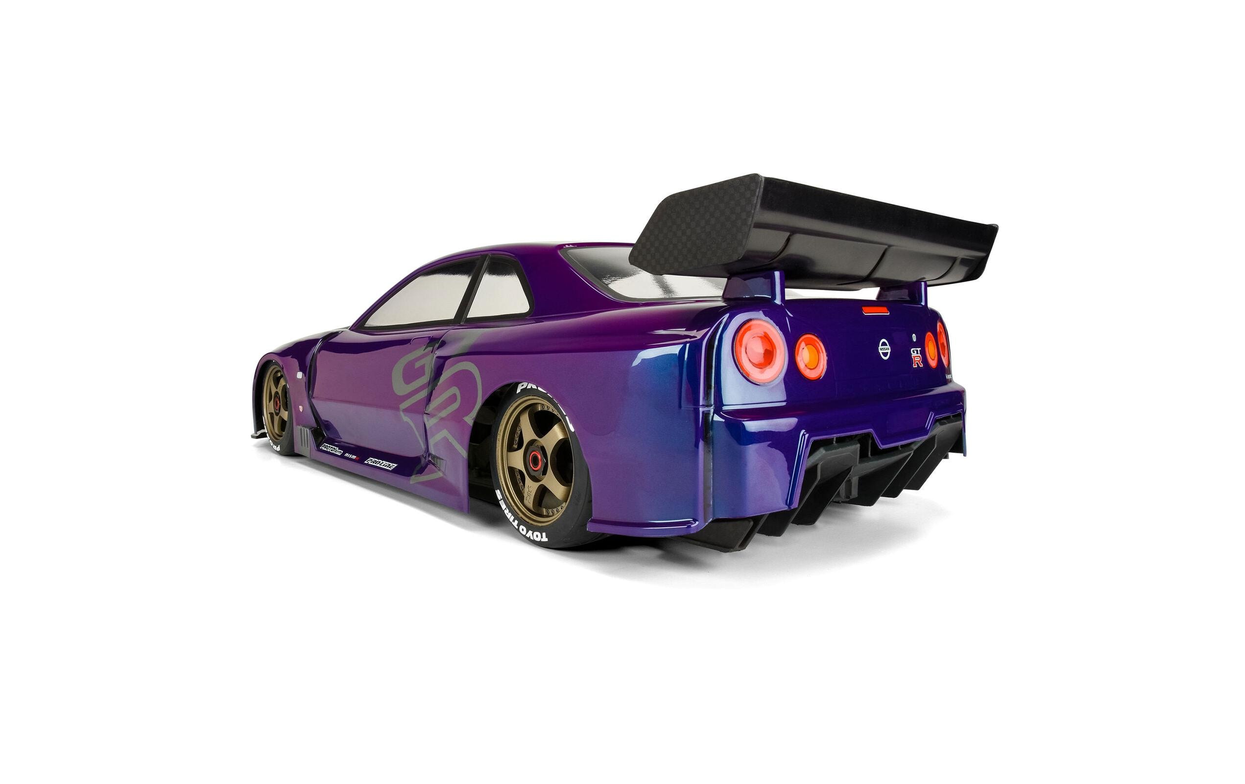 Karosserie Nissan Skyline GT-R R34 unlackiert, 1:7<br>Nissan Skyline Karosserie passend zu Arrma Felony & Infraction