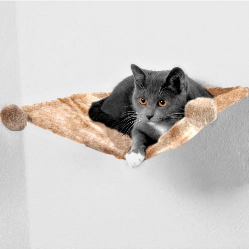 Hamac Trixie en peluche à fixation murale à prix discount sur bitiba.fr