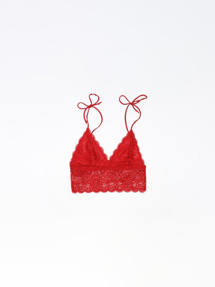 Top de renda - Vermelho