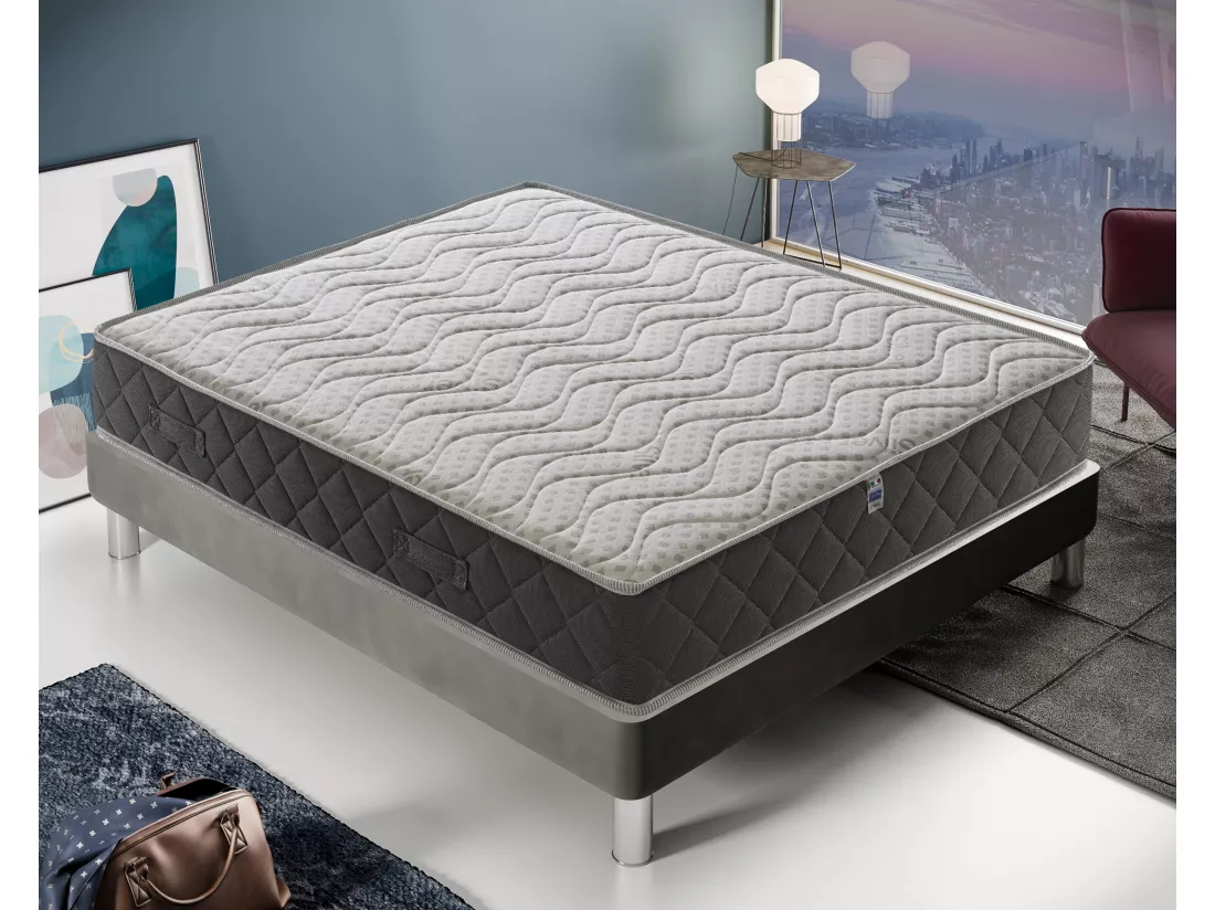 Matelas à mémoire de forme - 11 zones de confort - Housse Silver Safe 180x200 cm