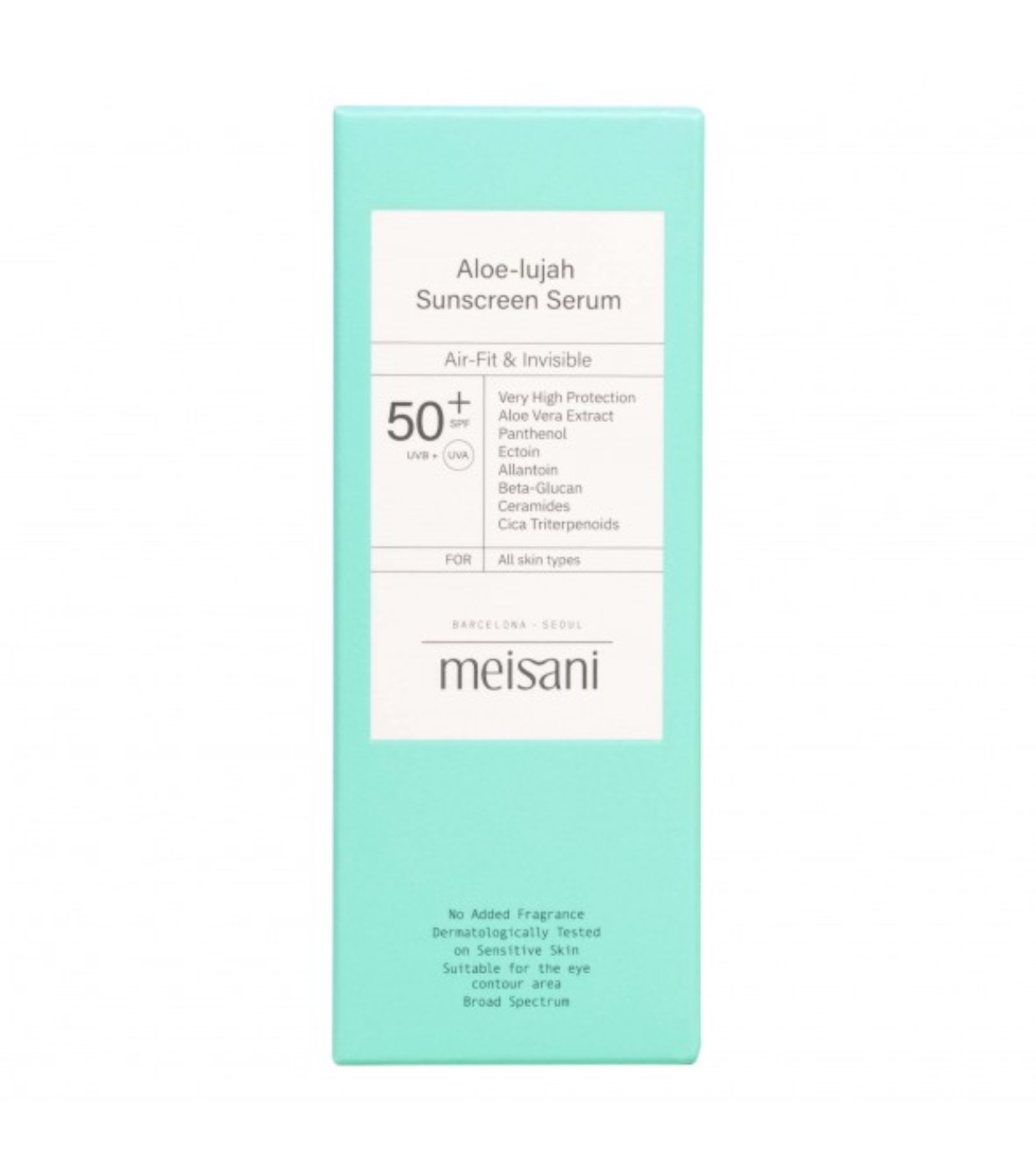 Meisani - Protetor solar facial Aloe-Lujah SPF50+