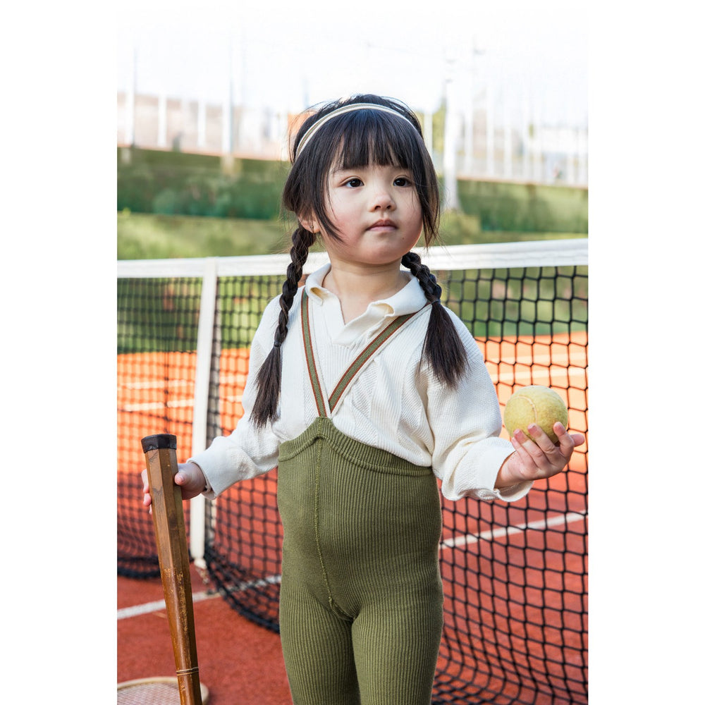 Køb Silly Silas Olive Striped Footless Tights