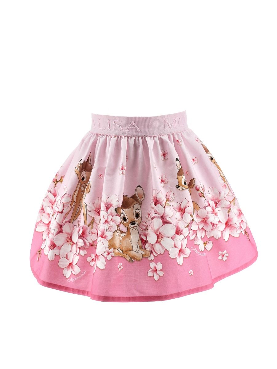 Monnalisa Bambi Print Skirt