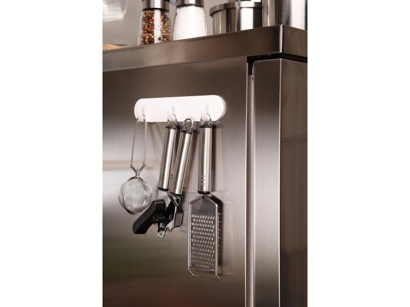tesa Hakenleiste Weiss, 3 kg Hakenleiste mit Powerstrips-Befestigung, weiss