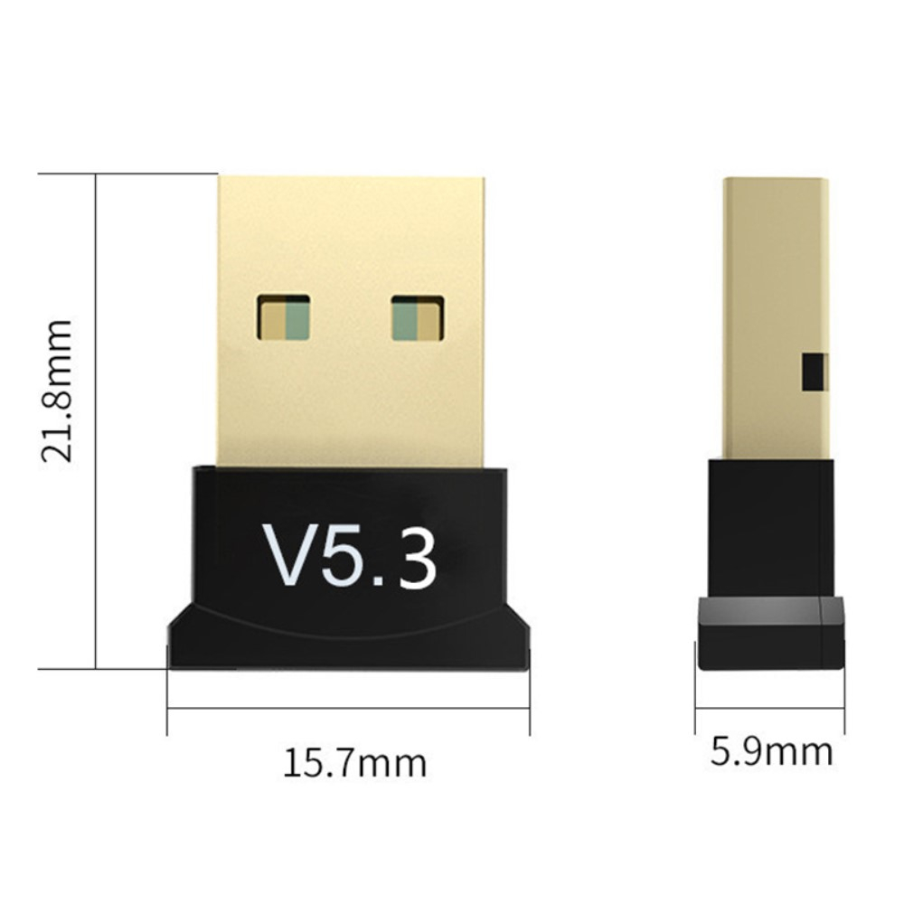 USB Dongle Bluetooth 5.3 Receiver Transmitter Wireless Konverter USB Adapter - Schwarz