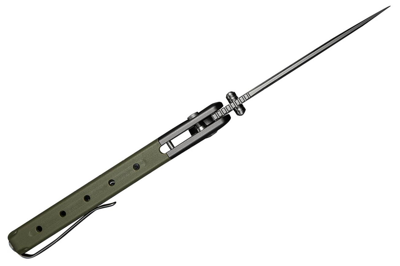 Civivi Sentinel Strike II C22025D-2 Nitro-V, Grey Aluminium, Green FRN, zakmes