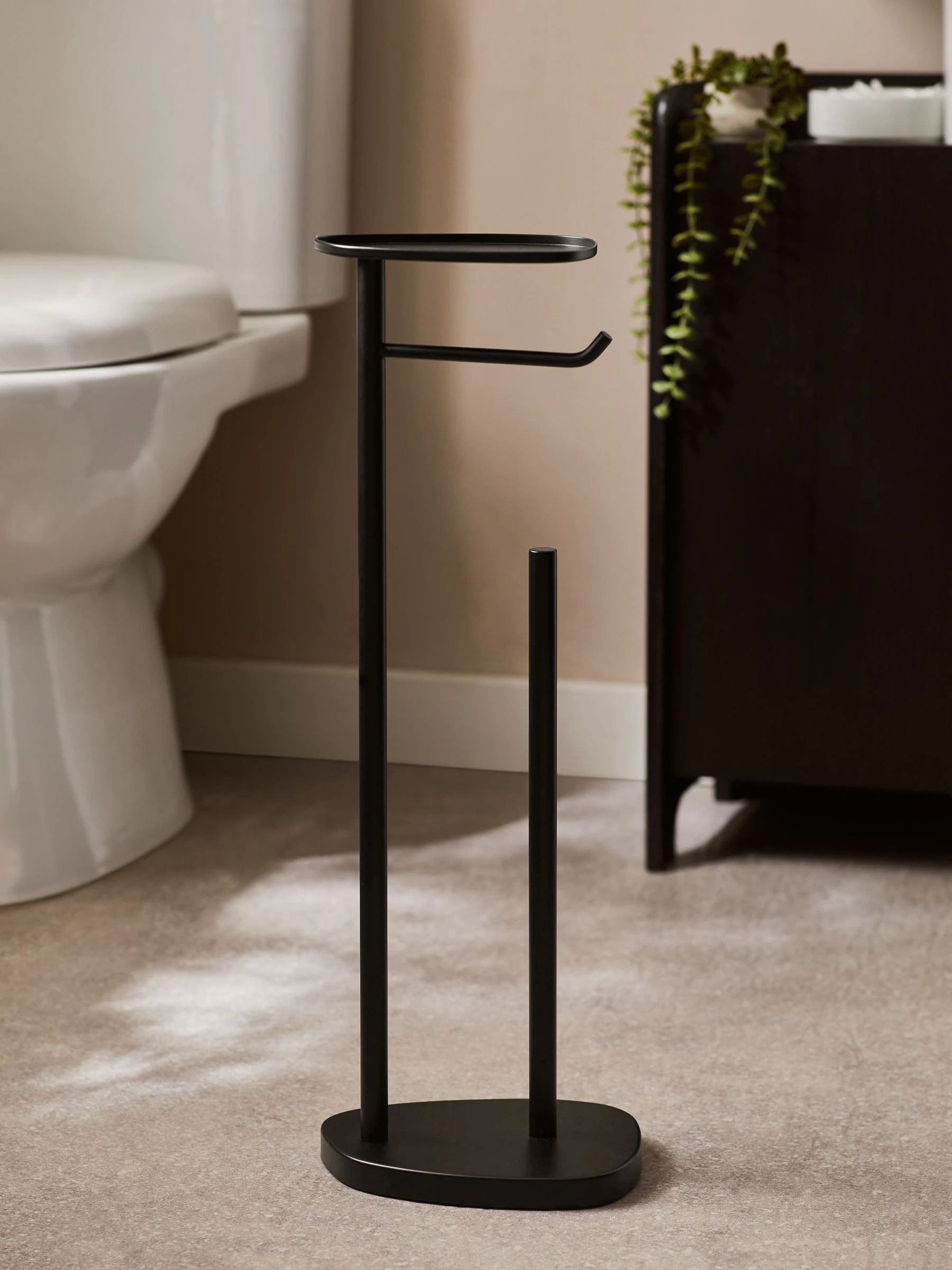 Kiezelkleurige toiletrolhouder