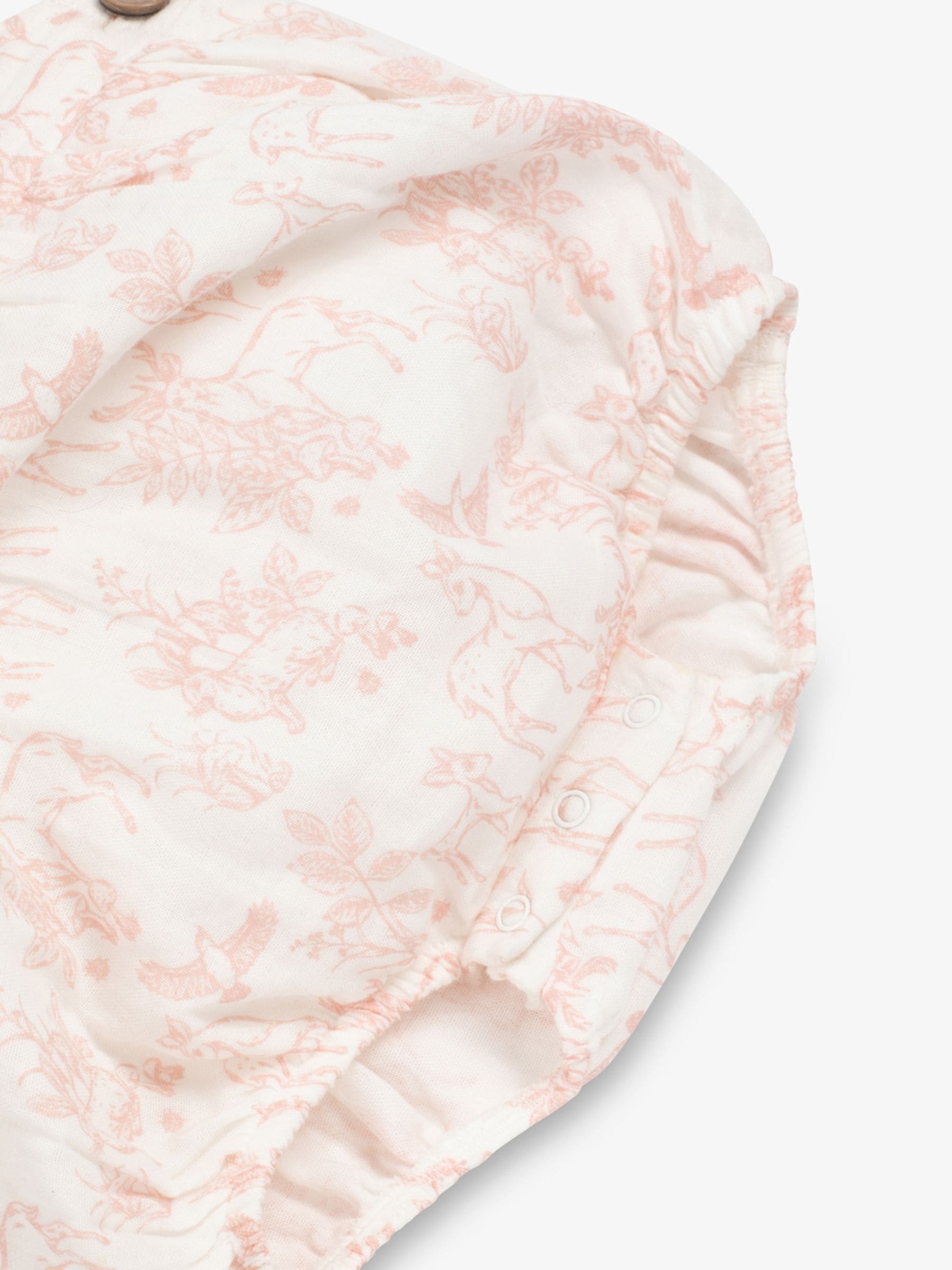 Roze - The Little Tailor Baby - Geweven rompertje van 100% katoen