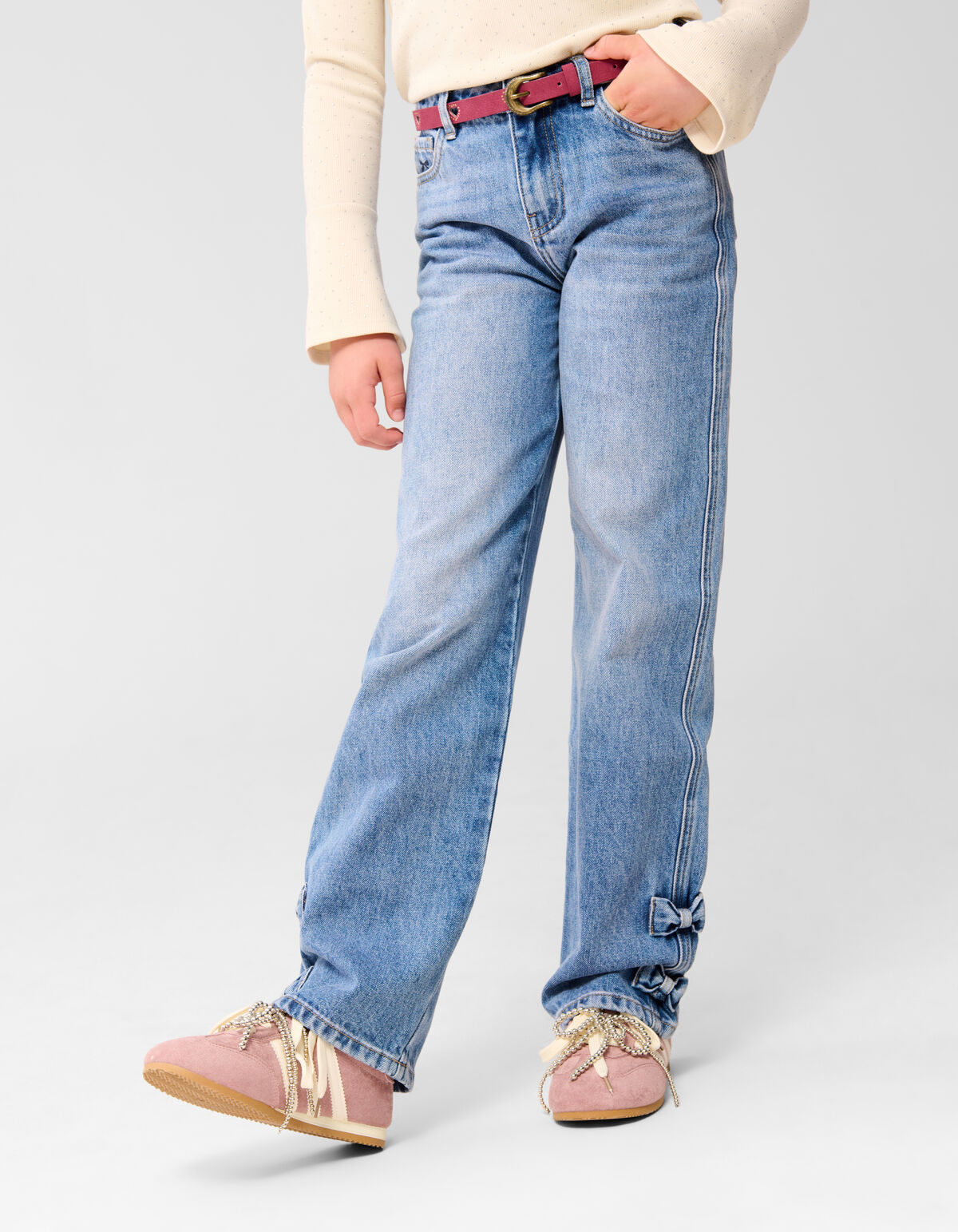 Strik Wide Leg Fit Jeans Blauw