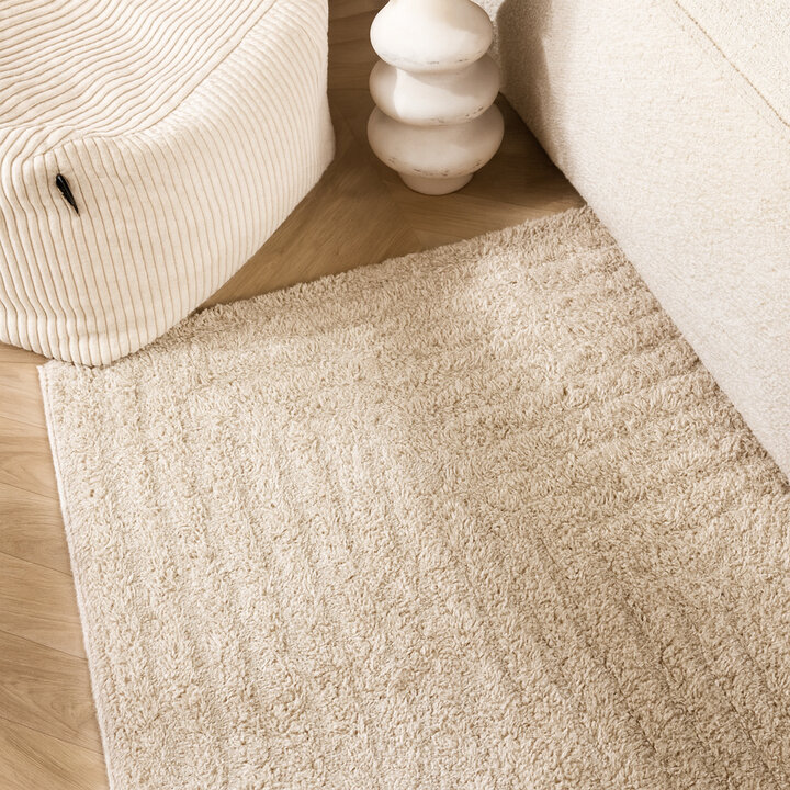 Scandinavisch vloerkleed - Lova Frames Beige