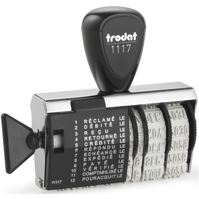 Trodat 1117 Datumstempel mit Text französisch