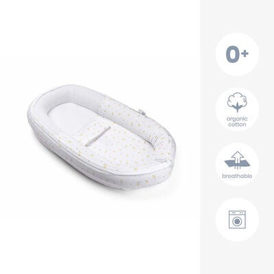 Doomoo Cocoon Babynest Blomster, Gul