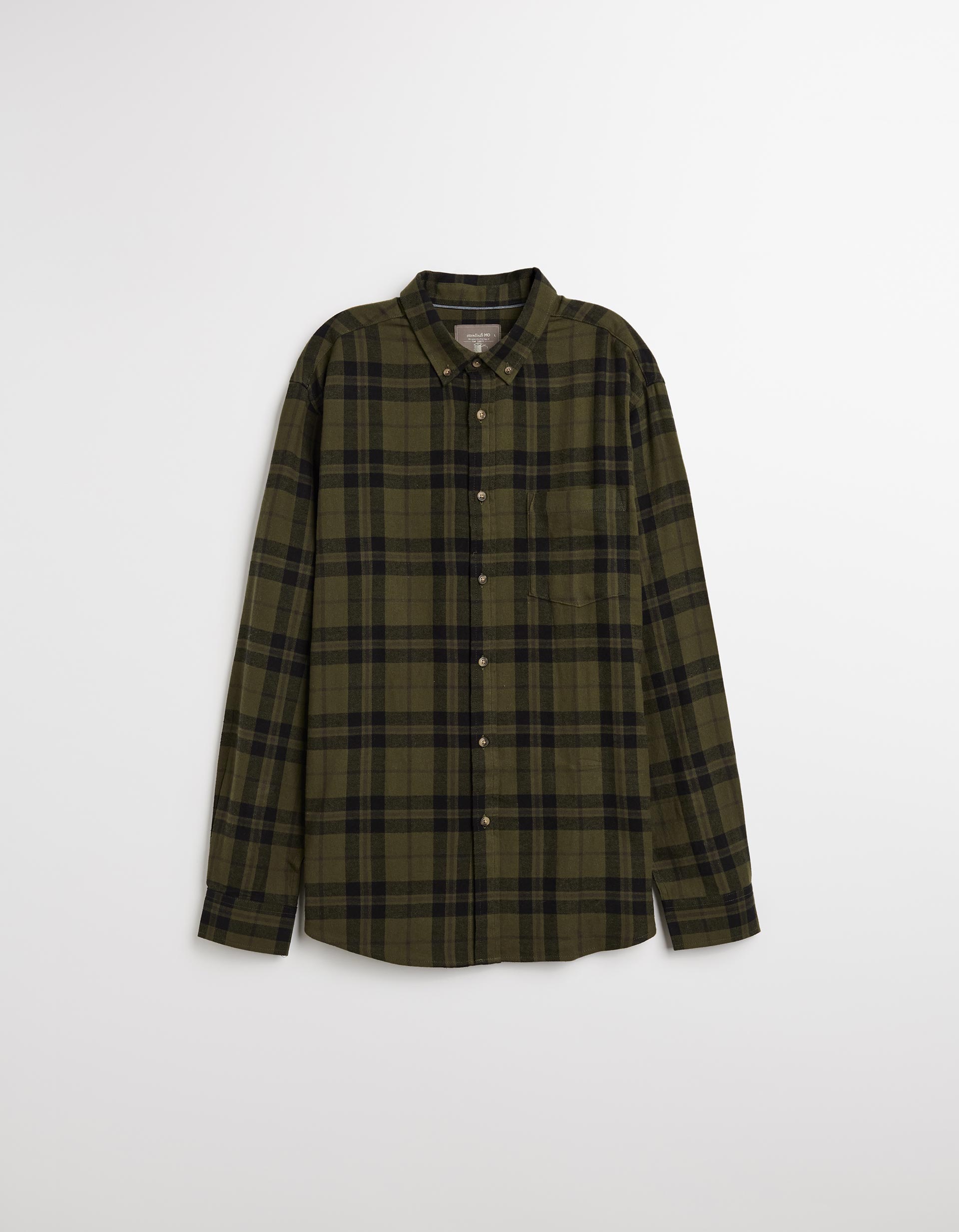 Camisa Flanela de Xadrez, Homem, Verde Escuro