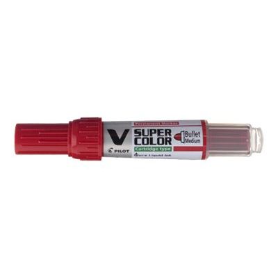 Pilot V SUPER COLOR - Marqueur permanent rechargeable - pointe ogive - rouge