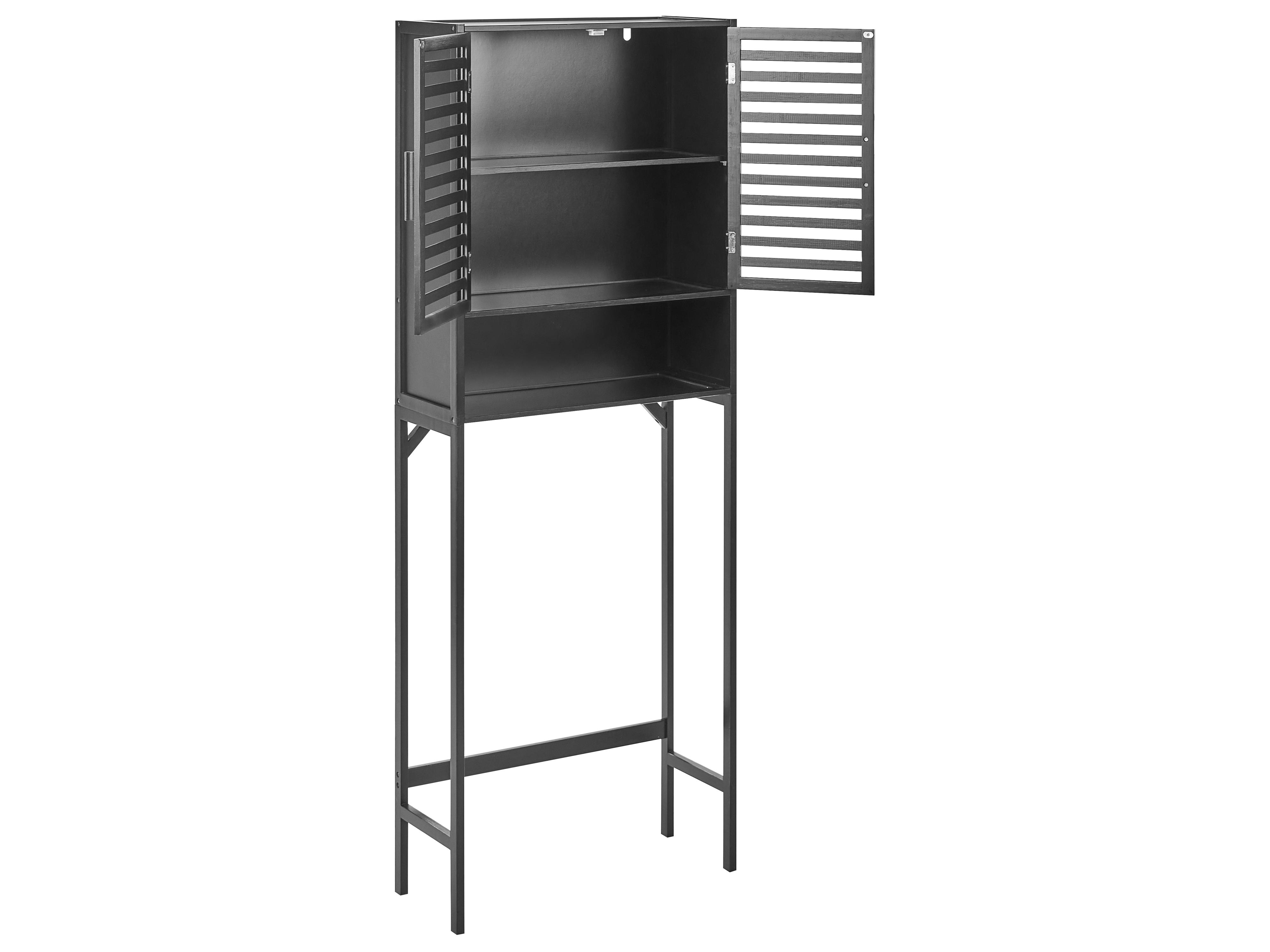 Badkamermeubel OKARCHE Bamboehout 63 cm Zwart