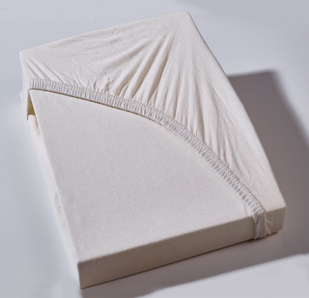 Vario Jersey-Spannbetttuch 140-160 x 200 cm ecru