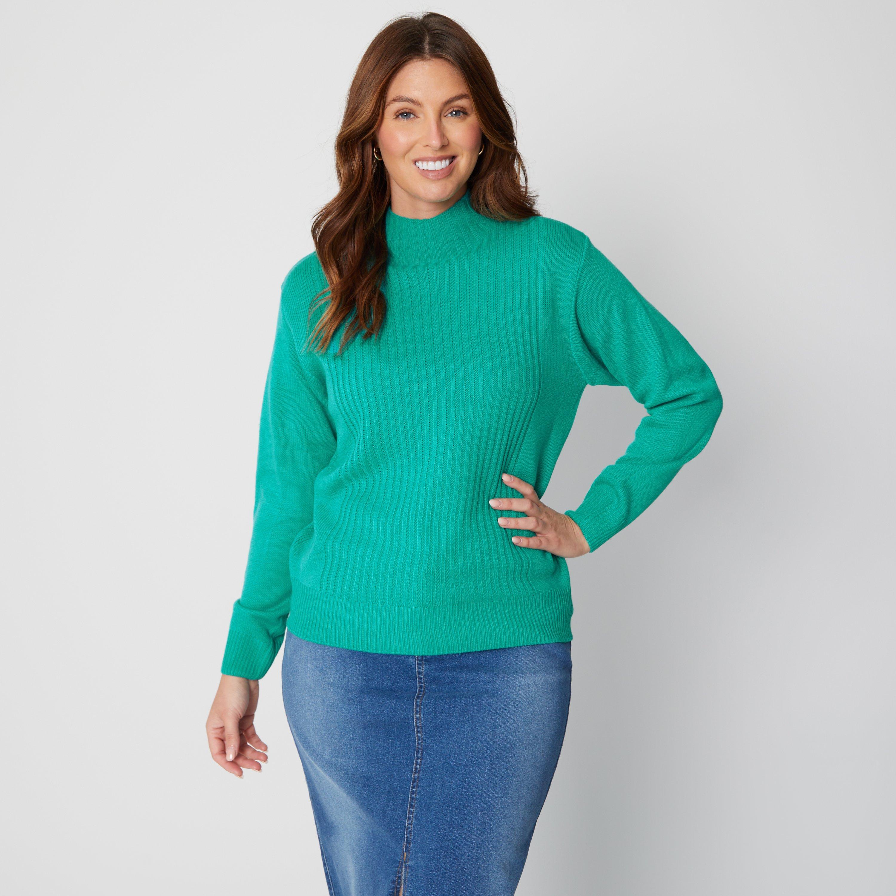 Be You Ladies Rib High Neck Jumper