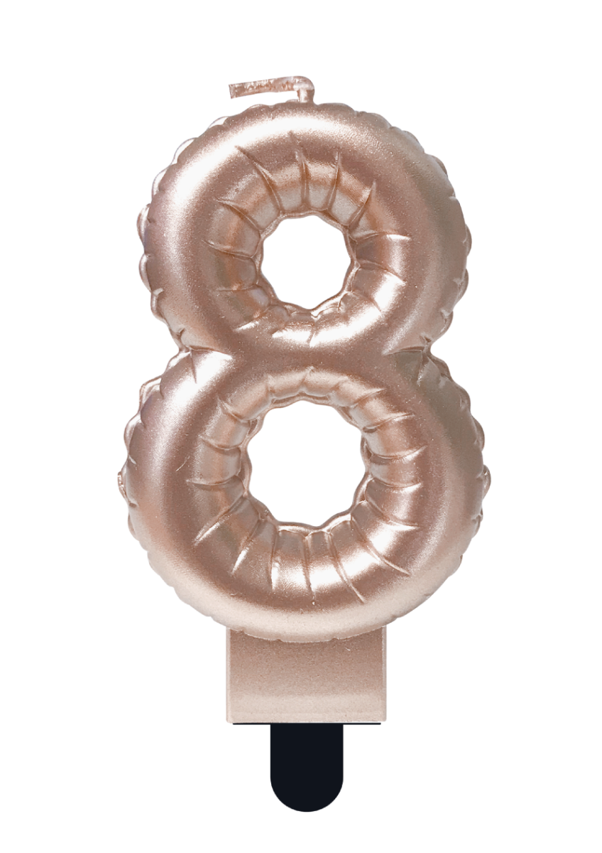 Kaars Folie Ballon Rose Goud 8 10cm