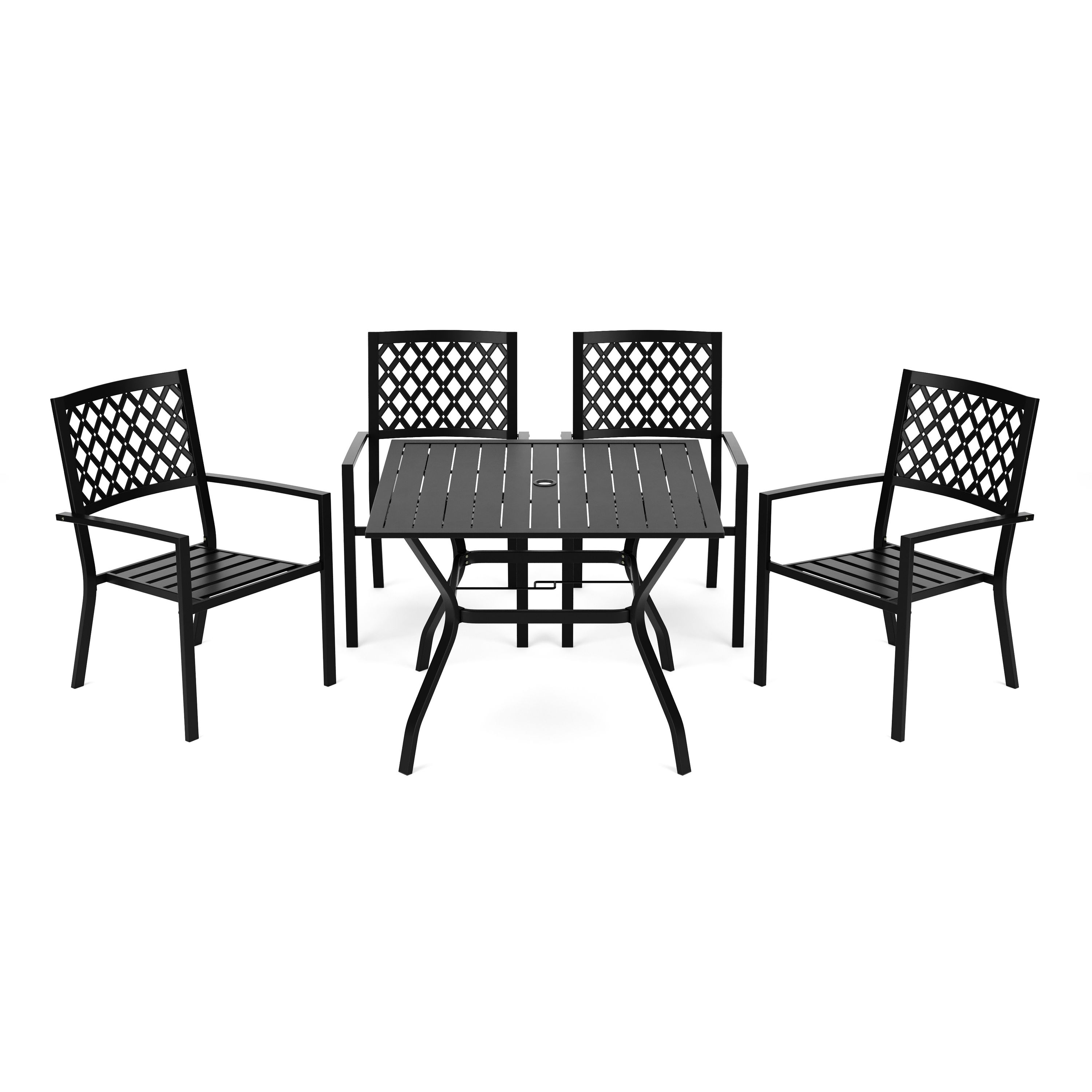 Gartenmöbel Set FREDERICO 5-teilig schwarz