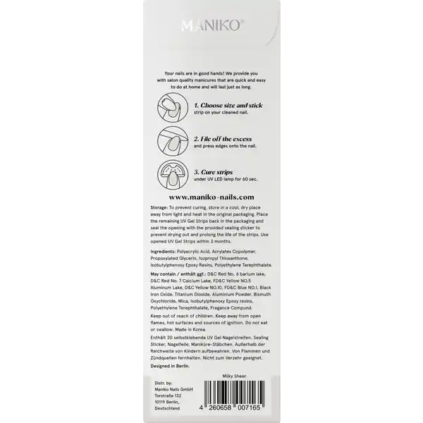 UV Gel Strip Milky Sheer