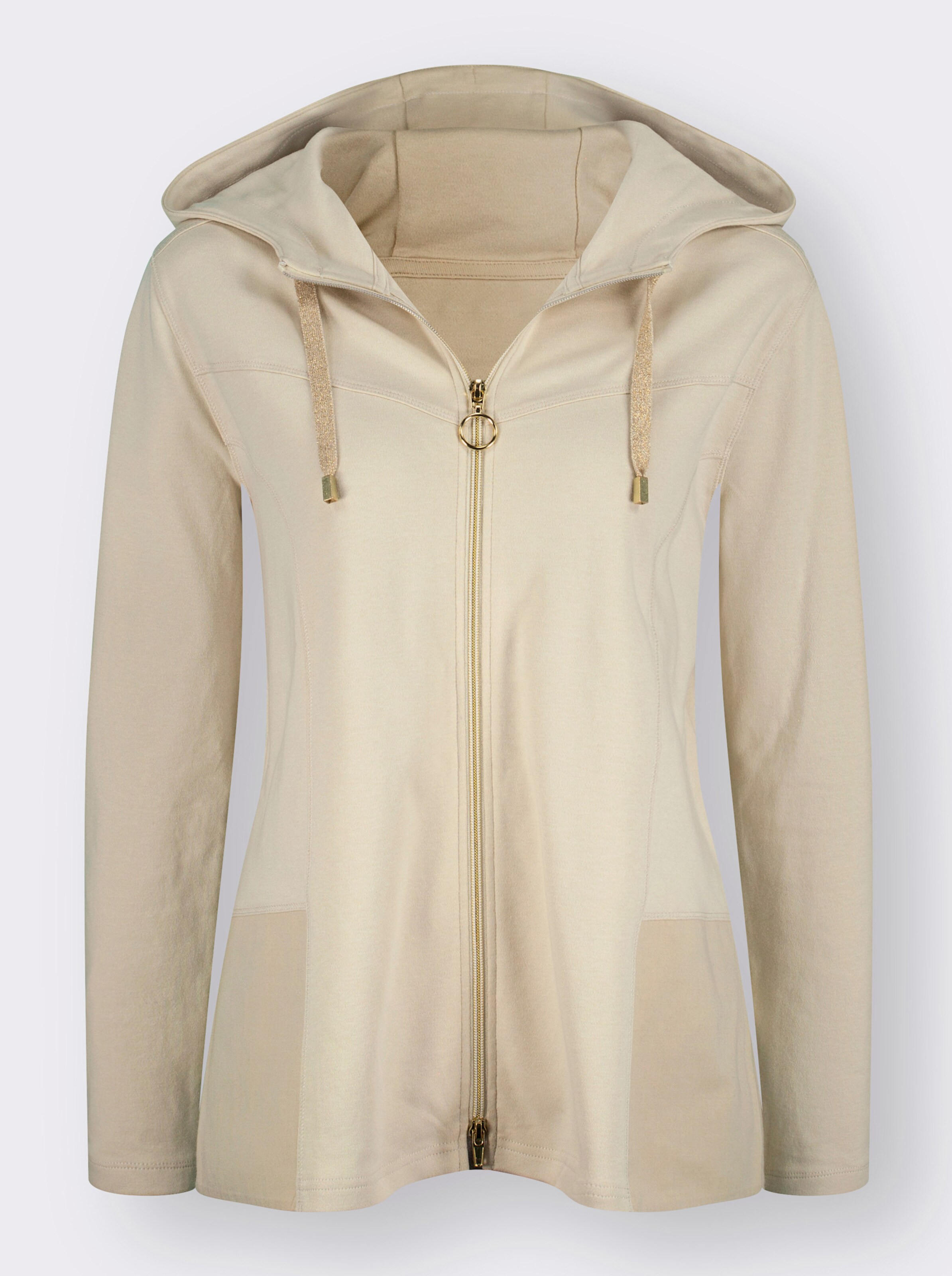 Shirtjacke im Materialmix